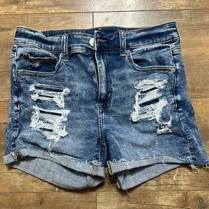 AE Hi-Rose Shortie Jean Shorts